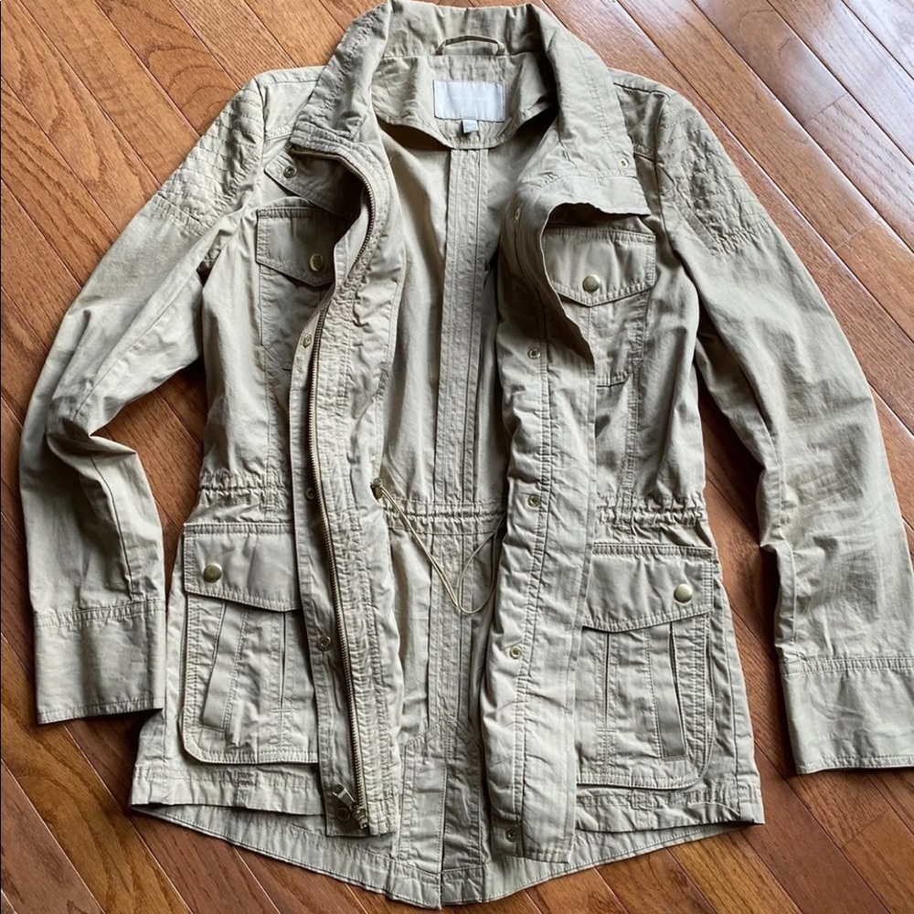 Banana Republic Classic Spring Summer Light Rain Coat Utility Field Jacket sz S
